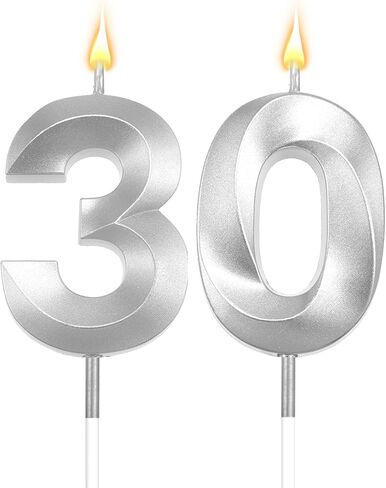 30th Birthday Candles Black Birthday Candles 30th Birthday Cake Topper Happy 30 Birthday Decorations Black Candles for Cake Dirty 30 Birthday Decorations for Her 30 Birthday Party Favors in Kuwait