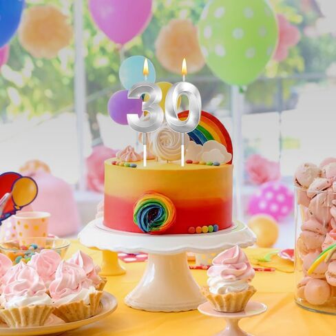 30th Birthday Candles Black Birthday Candles 30th Birthday Cake Topper Happy 30 Birthday Decorations Black Candles for Cake Dirty 30 Birthday Decorations for Her 30 Birthday Party Favors in Kuwait