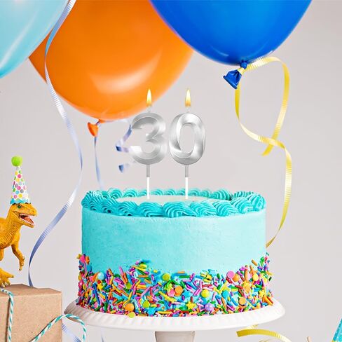 30th Birthday Candles Black Birthday Candles 30th Birthday Cake Topper Happy 30 Birthday Decorations Black Candles for Cake Dirty 30 Birthday Decorations for Her 30 Birthday Party Favors in Kuwait