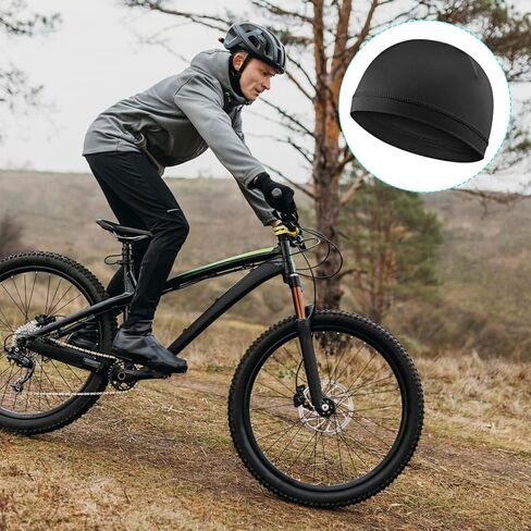 Wave Caps for Black Men, 4PCS Silky Stocking Caps Breathable Elastic Sports Bandana Silk Skull Cap Sleeping Shower Hair Wrap for 360 540 720 Waves(Thick Hair Style) in Saudi Arabia