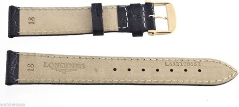 Longines 18mm جلود أسود للرجال الاستبدال البديل حزام حزام الذهب in Saudi Arabia