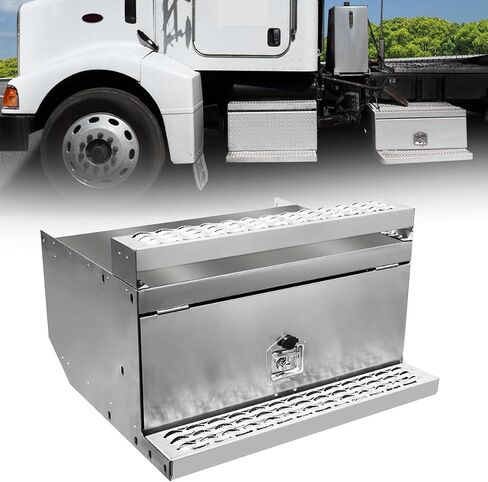 مربع بطارية إدخال الكابينة ، 30 بوصة خطوة Semi Semi Truck Tool Box مناسبة لـ Peterbilt 385 ، 377 in Kuwait