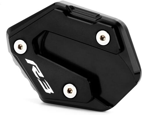 Motorcycle Side Stand Extension Kickstand Plate Compatible With YAMAHA YZF R3 2015-2020 2021 2022 2023 2024 | Foot Pad Support YZFR3 YZF-R3 Accessories (black) in Saudi Arabia