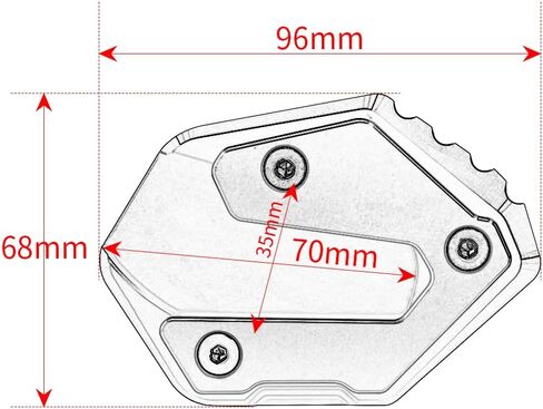 Motorcycle Side Stand Extension Kickstand Plate Compatible With YAMAHA YZF R3 2015-2020 2021 2022 2023 2024 | Foot Pad Support YZFR3 YZF-R3 Accessories (black) in Saudi Arabia