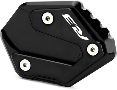Motorcycle Side Stand Extension Kickstand Plate Compatible With YAMAHA YZF R3 2015-2020 2021 2022 2023 2024 | Foot Pad Support YZFR3 YZF-R3 Accessories (black) in Saudi Arabia