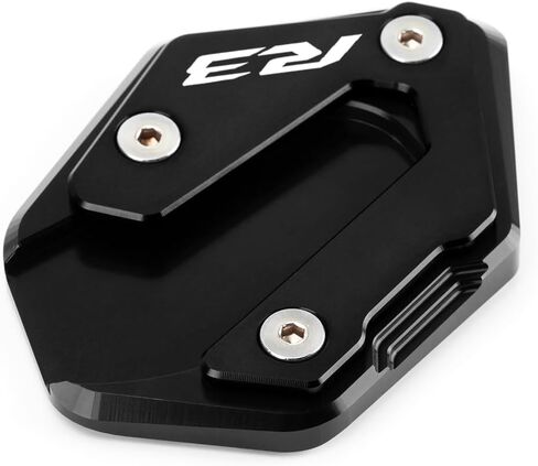Motorcycle Side Stand Extension Kickstand Plate Compatible With YAMAHA YZF R3 2015-2020 2021 2022 2023 2024 | Foot Pad Support YZFR3 YZF-R3 Accessories (black) in Saudi Arabia