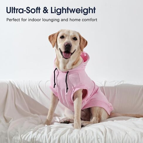 IECOii Dog Hoodie للكلاب الكبيرة، ملابس الكلاب الكبيرة مع غطاء محرك السيارة للكلاب الكبيرة جدًا، سترة هوديس للكلاب في خريف وشتاء، Ropa Para Perros Grandes Doberman، سترة Great Dane، رمادي، 4XL (بدون بطانة من الصوف) in Kuwait