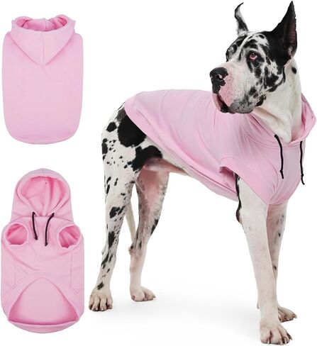 IECOii Dog Hoodie للكلاب الكبيرة، ملابس الكلاب الكبيرة مع غطاء محرك السيارة للكلاب الكبيرة جدًا، سترة هوديس للكلاب في خريف وشتاء، Ropa Para Perros Grandes Doberman، سترة Great Dane، رمادي، 4XL (بدون بطانة من الصوف) in Kuwait