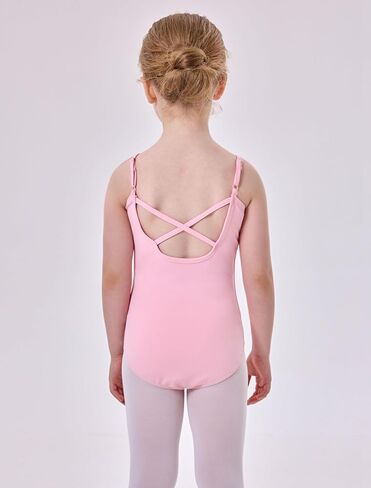 Girls' Camisole Dance Leotard with Adjustable Cross Straps Ballet Soft Undergarment for Toddler Kids in Saudi Arabia