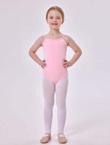 Girls' Camisole Dance Leotard with Adjustable Cross Straps Ballet Soft Undergarment for Toddler Kids in Saudi Arabia