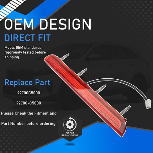 Rear Center Third Brake Light High Mount Stop Lamp Compatible With 2016 2017 2018 2019 2020 Kia Sorento Replaces 92700C5000 92700-C5000 in Saudi Arabia