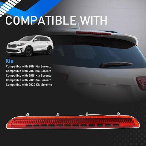 Rear Center Third Brake Light High Mount Stop Lamp Compatible With 2016 2017 2018 2019 2020 Kia Sorento Replaces 92700C5000 92700-C5000 in Saudi Arabia