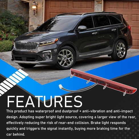 Rear Center Third Brake Light High Mount Stop Lamp Compatible With 2016 2017 2018 2019 2020 Kia Sorento Replaces 92700C5000 92700-C5000 in Saudi Arabia
