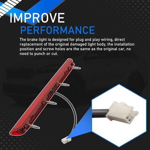 Rear Center Third Brake Light High Mount Stop Lamp Compatible With 2016 2017 2018 2019 2020 Kia Sorento Replaces 92700C5000 92700-C5000 in Saudi Arabia