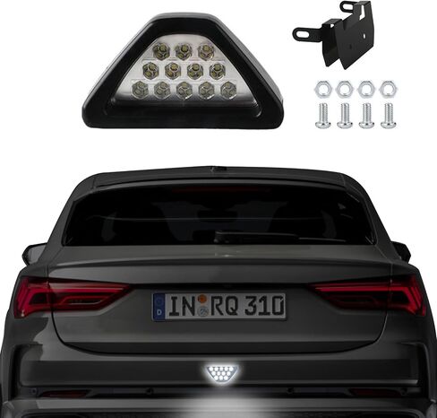 Car F1 Style Brake Light, DRL Fog Rear Tail Third Brake Light, Waterproof Triangle Warning Flash Lamp with 12 LED, Universal Car Accessories Replacement for Car Motorcycle Truck Safety Stop (Red) in Saudi Arabia