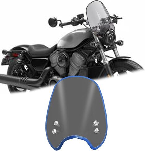 لـ Sportster Nightster RH 975 RH975S Special 2023-2025 دراجة نارية الزجاج الأمامي لانحراف الرياح ، إكسسوارات الدراجات النارية الزجاجية المقود (لون شفاف ، أبيض) in Kuwait
