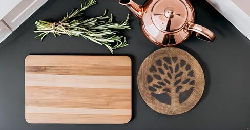 Handmade Wooden Trivet For Hot Dishes Plates & Pots Holder Hot Pad For Kitchen & Dining Table Decor Cookware Heat Resistant Rustic Decorative Carvings Tabletop Home & Dining Table Essentials (Antique) in Kuwait