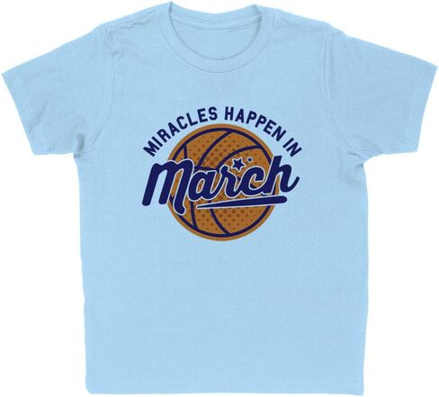 Miracles Happen in March Kids T-Shirt Youth in Saudi Arabia
