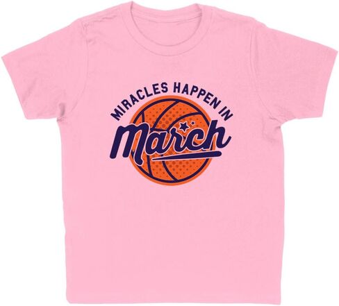 Miracles Happen in March Kids T-Shirt Youth in Saudi Arabia