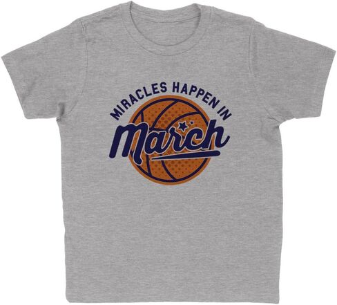 Miracles Happen in March Kids T-Shirt Youth in Saudi Arabia