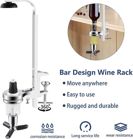 1-Bottle House Liquor Dispenser Wall Mounted Liquor Dispenser Bar Butler Bracket Alcohol Station Whisky Cocktail Tap Home Bar Accessories by GWENBHMTOOL in Saudi Arabia
