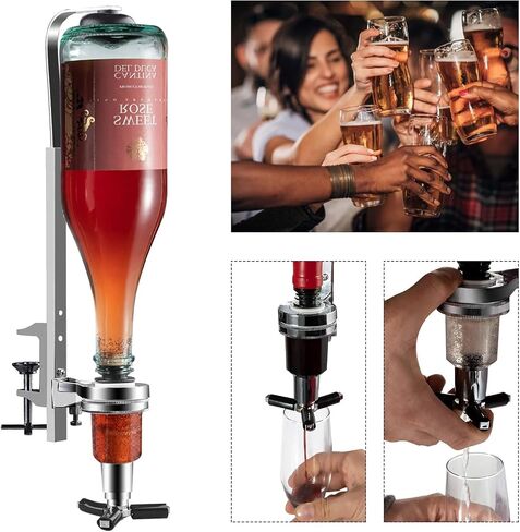 1-Bottle House Liquor Dispenser Wall Mounted Liquor Dispenser Bar Butler Bracket Alcohol Station Whisky Cocktail Tap Home Bar Accessories by GWENBHMTOOL in Saudi Arabia
