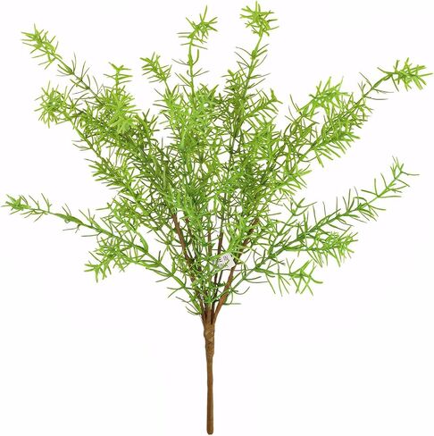 17.5" Artificial Radix Asparagi Fern Bush 2Pcs Faux Asparagus Fern Indoor Plant Greenery Stems Plants for Vase Bouquets Home Office Wedding Greenery Decor. in Saudi Arabia