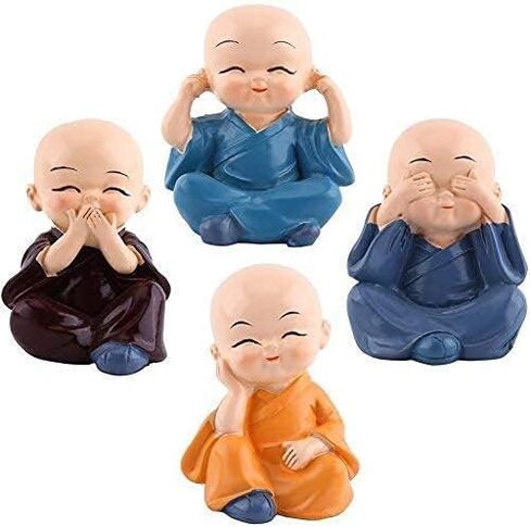 Zuny Home DecoreBaby Buddha Monk Set and Sitting Buddha Idol Statue Showpiece Idol Figurine for Home Office Decor(Buddha Monk Set) in Saudi Arabia