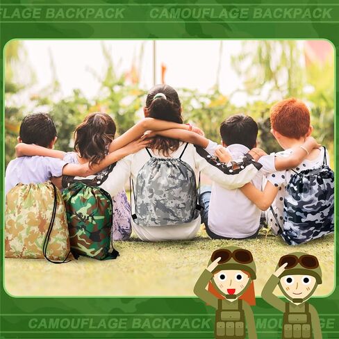 Frienda 14 قطعًا بويًا صبيًا تمويه كيس الرباط ، كرم التخييم في التخييم ، حفلات عيد ميلاد ، جودي ، مموهة ، in Saudi Arabia