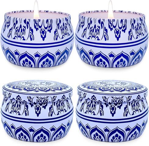 شموع السترونيلا الخارجية 4.4 أونصة من شمع الصويا الطبيعي لشرفة الفناء في الصيف، عبوة من 8 قطع in Kuwait