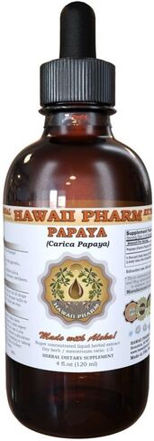 Papaya (Carica papaya) Liquid Extract, Tincture, Herbal Supplement, Hawaii Pharm, Made in USA, 4 fl.oz in Saudi Arabia