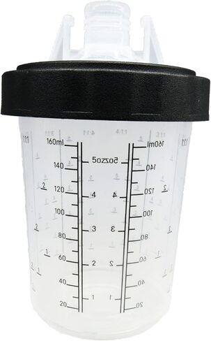 أكواب مسدس رش الطلاء القابلة للتصرف (125 ميكروفون) 50 LIDS 50 LIDS 1 CUP 1 CUP 1 LILLAR-SIZE 100ML-3OZ / 200ML-6OZ / 400ML-13.5OZ / 600ML-22OX / 800ML-28 OUS in Kuwait