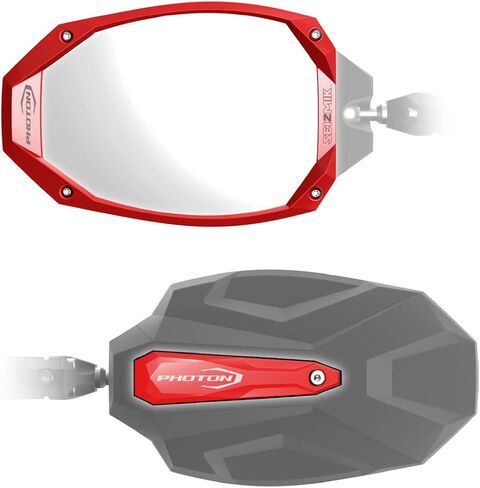 Seizmik UTV Color Trim Kit for Photon Side View UTV Mirrors | Aluminum Bezel and Cap Color Insert Kit | Red in Saudi Arabia