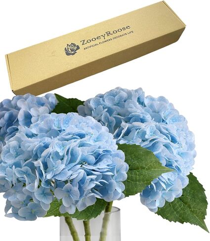 3pcs Big Light Green Artificial Hydrangea Flowers 21 inches Long Stem Real Touch Hydrangeas for Home Kitchen Fall Flower Decoration Thanksgiving Christmas Table Centerpiece in Saudi Arabia