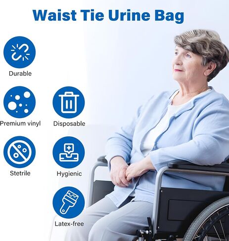 Urine Collection Bag with Waist Belt, 1000 mL (3 Pack) in Kuwait