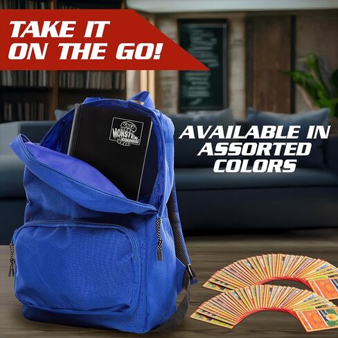 Monster 4 Pocket Trading Card Album- 20 Side Loading, Theft Deterrent, Padded Pages for Extra Protection - Deluxe Binder Holds 160 Yugioh, MTG, Magic The Gathering, Pokémon & Sport Cards - Matte Black in Kuwait