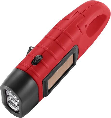 Simpeak اليد التحريك مصباح يدوي يعمل بالطاقة الشمسية، قابلة للشحن الطوارئ LED مصباح يدوي حلقة تسلق دينامو سريعة المفاجئة كليب حقيبة الظهر مصباح يدوي الشعلة للتخييم في الهواء الطلق تسلق المشي لمسافات طويلة in Saudi Arabia