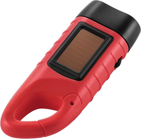 Simpeak اليد التحريك مصباح يدوي يعمل بالطاقة الشمسية، قابلة للشحن الطوارئ LED مصباح يدوي حلقة تسلق دينامو سريعة المفاجئة كليب حقيبة الظهر مصباح يدوي الشعلة للتخييم في الهواء الطلق تسلق المشي لمسافات طويلة in Saudi Arabia