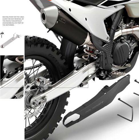 Polisport Swingarm Protector (BLACK) For 11-22 KTM 250SXF in Saudi Arabia