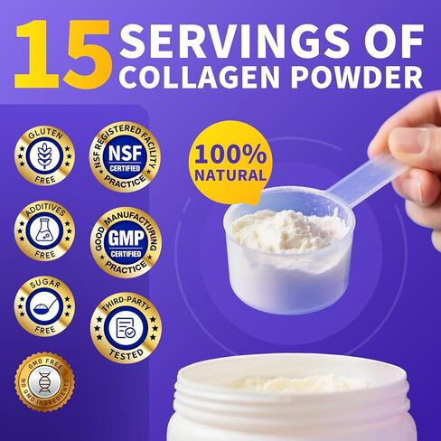 ببتيدات الكولاجين* مسحوق للنساء ، وإصلاح الليل ، ودعم الجلد ، والشعر ، والأظافر ، والمكملات الكولاجين البحرية مع النوع الأول من النوع الأول ، وتيسانين ، وآشواغاندا ، والفطر ، ونكهة الحامض ، 450 جرام/16 أوقية in Kuwait