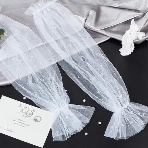 الأكمام الزفاف Ahandmake Pearl ، نايلون قابلة للإزالة شبكية نفخة ، أكمام الذراع لفساتين الزفاف سترة حفلة موسيقية حفلة موسيقية in Saudi Arabia