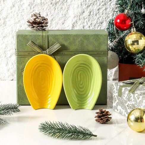 مسند ملعقة سيراميك من هاسينس لعداد المطبخ، حامل ملعقة بورسلين أزرق مقاس 5.7 بوصة للطبخ في المزرعة ومسند ملعقة قهوة للموقد، قطعة واحدة in Kuwait