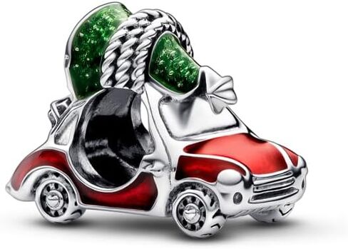 Pandora Festive Car & Christmas Tree Charm ، بدون صندوق in Saudi Arabia