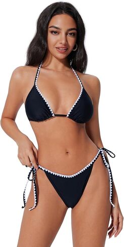 SUUKSESS Women Cheeky Halter String Bikini Sets Sexy Triangle Two Piece Swimsuit in Saudi Arabia