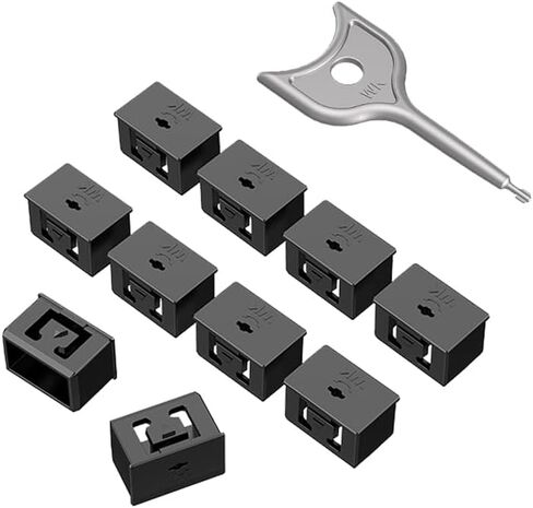 10 قطع قفل منفذ SFP مع مفتاح واحد، قفل منفذ التبديل/قابس أمان منفذ الألياف، غطاء غبار SFP لمنع الوصول غير المصرح به، مناسب لمراكز البيانات، وغرفة الخادم، وأجهزة الكمبيوتر المكتبية، وأجهزة الكمبيوتر المحمولة، إلخ. (أصفر) in Kuwait