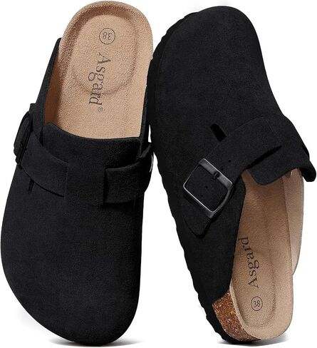 Asgard Women's Glogs Leather Bughs Arch Arch Support Potato With With Comfort Cork Poot - أقدام عريضة من فضلك in Saudi Arabia