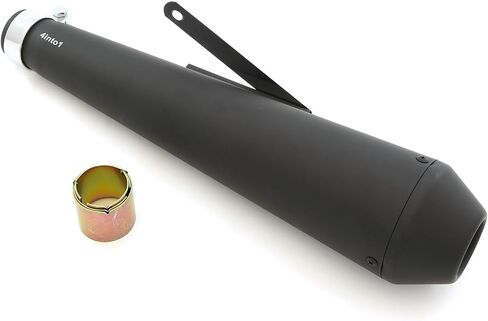 17 "عكسي مخروط مخروطي كاتم الصوت - أسود مسطح - يناسب 1.5" - 1.75 "باستخدام المخفضات - المعرف 45 ملم in Kuwait