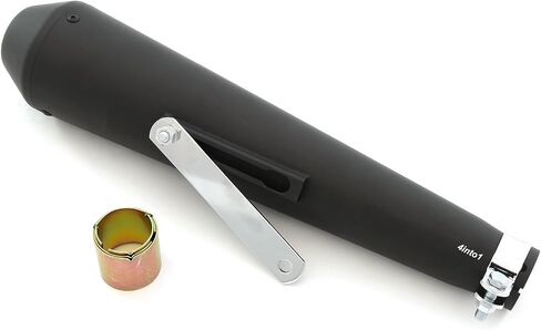 17 "عكسي مخروط مخروطي كاتم الصوت - أسود مسطح - يناسب 1.5" - 1.75 "باستخدام المخفضات - المعرف 45 ملم in Kuwait