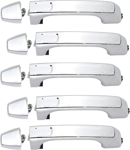 مقبض الباب الخارجي Apperfit مع CAP 15794315 15932907 Chrome للباب الأمامي أو الخلفي ، السائق الأيسر أو جانب الراكب الأيمن متوافق مع Hummer H3 H3T 2006 2007 2008 2010 أجزاء الباب in Kuwait