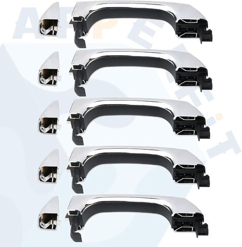 مقبض الباب الخارجي Apperfit مع CAP 15794315 15932907 Chrome للباب الأمامي أو الخلفي ، السائق الأيسر أو جانب الراكب الأيمن متوافق مع Hummer H3 H3T 2006 2007 2008 2010 أجزاء الباب in Kuwait